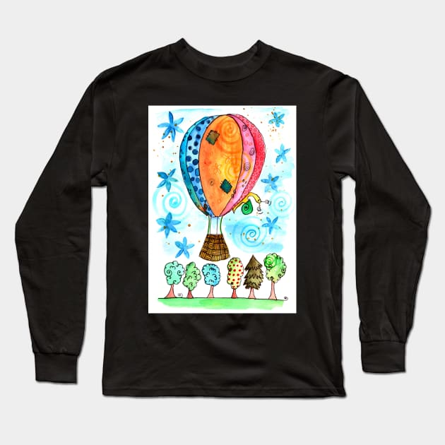 a journey across the sky... Long Sleeve T-Shirt by SimoneMonschein